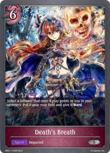 Death's Breath (BP01-115EN), Advent of Genesis — Shadowverse card price