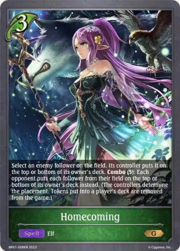Homecoming (BP01-008EN), Advent of Genesis — Shadowverse card price