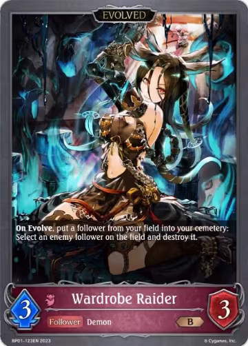 Wardrobe Raider (Evolved) (BP01-123EN), Advent of Genesis — Shadowverse card price