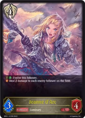 Jeanne d'Arc (BP01-127EN), Advent of Genesis — Shadowverse card price