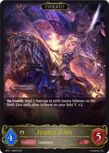 Jeanne d'Arc (Evolved) (BP01-128EN), Advent of Genesis — Shadowverse card price