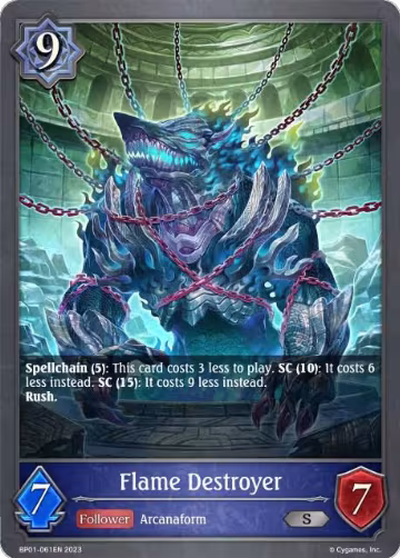 Flame Destroyer (BP01-061EN), Advent of Genesis — Shadowverse card price