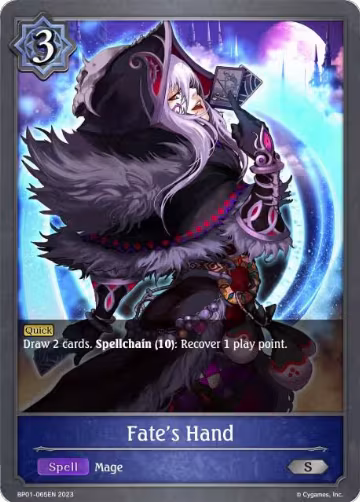 Fate's Hand (BP01-065EN), Advent of Genesis — Shadowverse card price