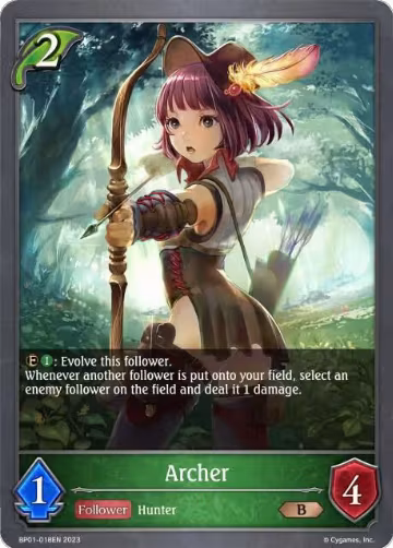 Archer (BP01-018EN), Advent of Genesis — Shadowverse card price
