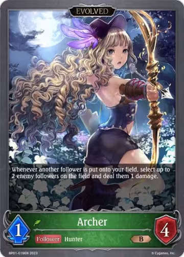 Archer (Evolved) (BP01-019EN), Advent of Genesis — Shadowverse card price