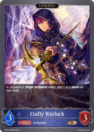 Crafty Warlock (Evolved) (BP01-069EN), Advent of Genesis — Shadowverse card price