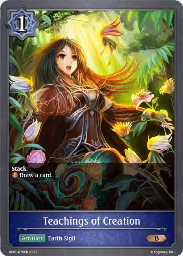 Teachings of Creation (BP01-075EN), Advent of Genesis — Shadowverse card price