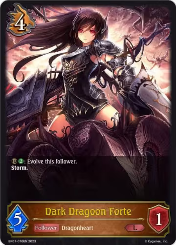 Dark Dragoon Forte (BP01-076EN), Advent of Genesis — Shadowverse card price