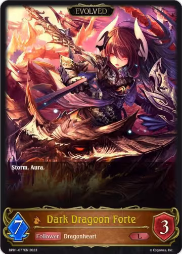 Dark Dragoon Forte (Evolved) (BP01-077EN), Advent of Genesis — Shadowverse card price