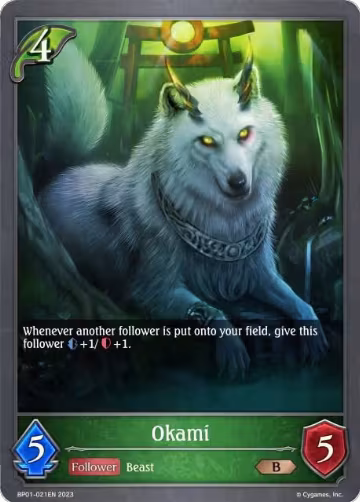 Okami (BP01-021EN), Advent of Genesis — Shadowverse card price