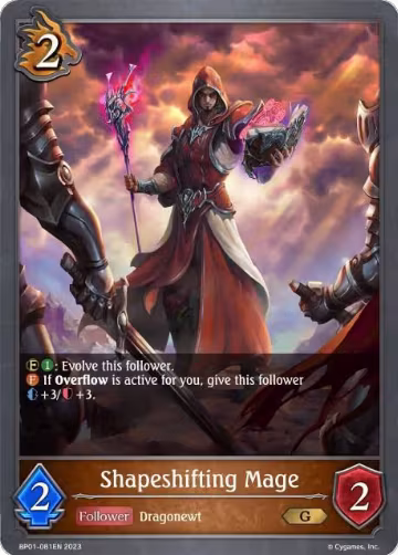 Shapeshifting Mage (BP01-081EN), Advent of Genesis — Shadowverse card price