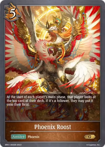 Phoenix Roost (BP01-083EN), Advent of Genesis — Shadowverse card price