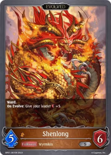 Shenlong (Evolved) (BP01-087EN), Advent of Genesis — Shadowverse card price