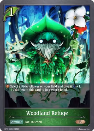 Woodland Refuge (BP01-025EN), Advent of Genesis — Shadowverse card price