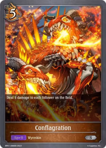 Conflagration (BP01-089EN), Advent of Genesis — Shadowverse card price