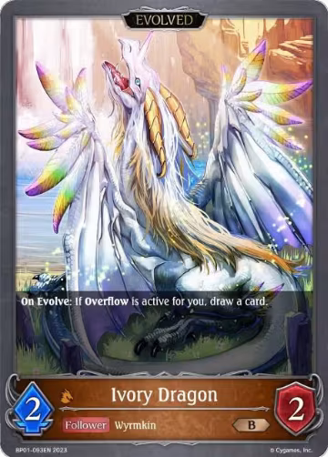 Ivory Dragon (Evolved) (BP01-093EN), Advent of Genesis — Shadowverse card price