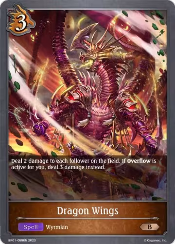 Dragon Wings (BP01-099EN), Advent of Genesis — Shadowverse card price