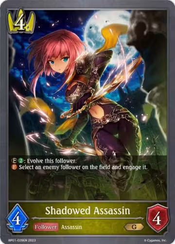 Shadowed Assassin (BP01-029EN), Advent of Genesis — Shadowverse card price
