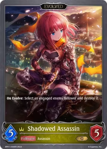 Shadowed Assassin (Evolved) (BP01-030EN), Advent of Genesis — Shadowverse card price