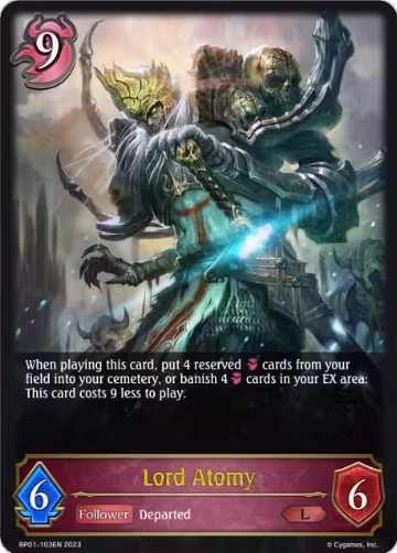 Lord Atomy (BP01-103EN), Advent of Genesis — Shadowverse card price