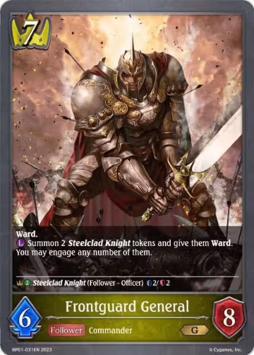 Frontguard General (BP01-031EN), Advent of Genesis — Shadowverse card price