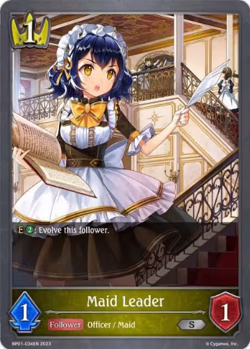 Maid Leader (BP01-034EN), Advent of Genesis — Shadowverse card price