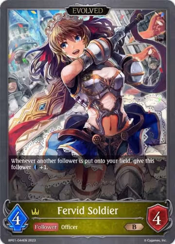 Fervid Soldier (Evolved) (BP01-044EN), Advent of Genesis — Shadowverse card price