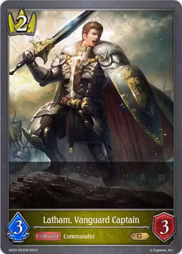 Latham, Vanguard Captain (SD02-002EN), Blade of Resentment — Shadowverse card price