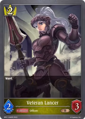 Veteran Lancer (BP01-046EN), Advent of Genesis — Shadowverse card price