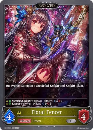 Floral Fencer (Evolved) (SD02-004EN), Blade of Resentment — Shadowverse card price