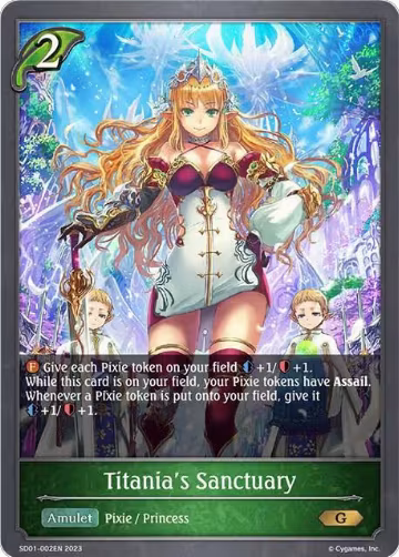 Titania's Sanctuary (SD01-002EN), Regal Fairy Princess — Shadowverse card price