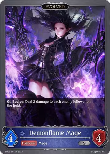 Demonflame Mage (Evolved) (SD03-004EN), Mysteries of Conjuration — Shadowverse card price