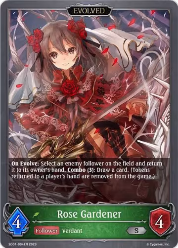 Rose Gardener (Evolved) (SD01-004EN), Regal Fairy Princess — Shadowverse card price