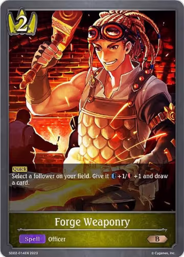 Forge Weaponry (SD02-014EN), Blade of Resentment — Shadowverse card price
