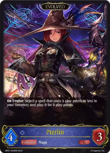 Merlin (Evolved) (BP01-053EN), Advent of Genesis — Shadowverse card price