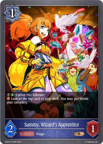 Sammy, Wizard's Apprentice (SD03-010EN), Mysteries of Conjuration — Shadowverse card price