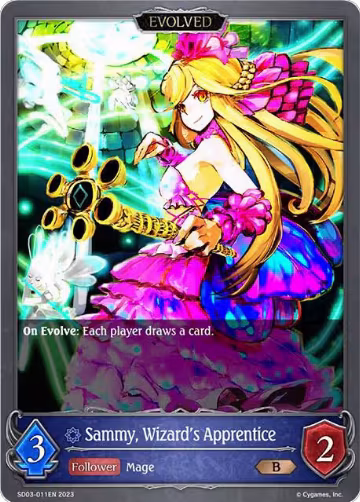 Sammy, Wizard's Apprentice (Evolved) (SD03-011EN), Mysteries of Conjuration — Shadowverse card price
