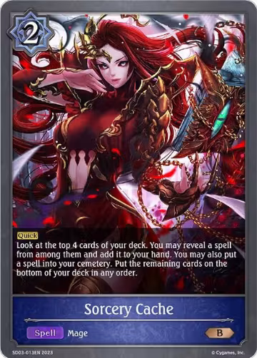 Sorcery Cache (SD03-013EN), Mysteries of Conjuration — Shadowverse card price