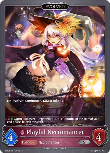Playful Necromancer (Evolved) (SD05-004EN), Waltz of the Undying Night — Shadowverse card price