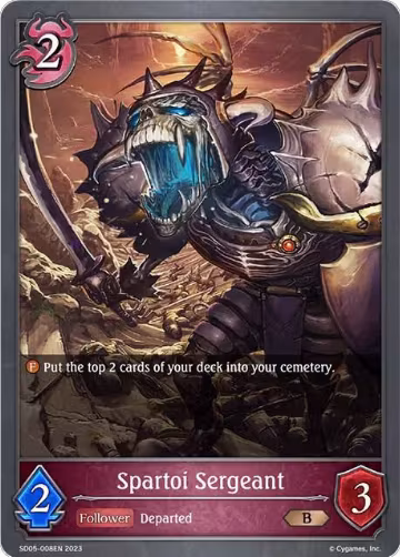 Spartoi Sergeant (SD05-008EN), Waltz of the Undying Night — Shadowverse card price