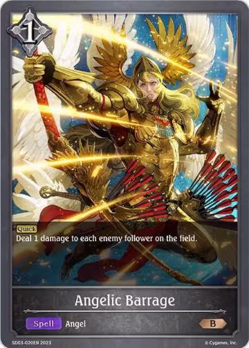 Angelic Barrage (SD03-020EN), Mysteries of Conjuration — Shadowverse card price