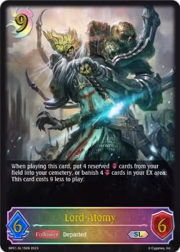 Lord Atomy (SL) (BP01-SL15EN), Advent of Genesis — Shadowverse card price