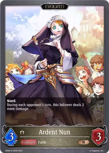 Ardent Nun (Evolved) (SD06-010EN), Maculate Ablution — Shadowverse card price
