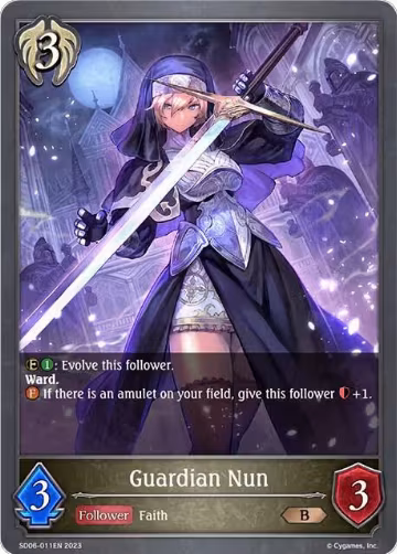 Guardian Nun (SD06-011EN), Maculate Ablution — Shadowverse card price