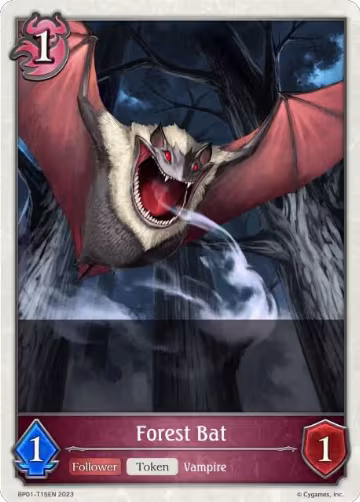 Forest Bat (BP01-T15EN), Advent of Genesis — Shadowverse card price