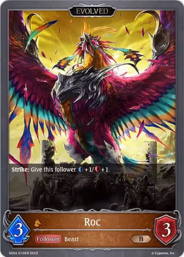 Roc (Evolved) (SD04-010EN), Wrath of the Greatwyrm — Shadowverse card price