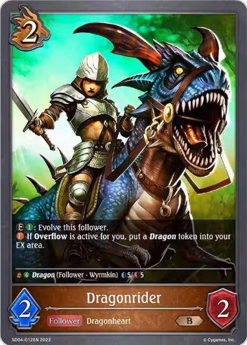 Dragonrider (SD04-012EN), Wrath of the Greatwyrm — Shadowverse card price