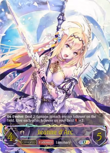 Jeanne d'Arc (U) (Evolved) (BP01-U06EN), Advent of Genesis — Shadowverse card price