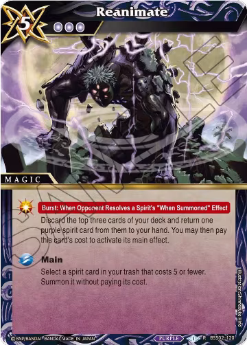 Reanimate (BSS02-120), False Gods — Battle Spirits card price