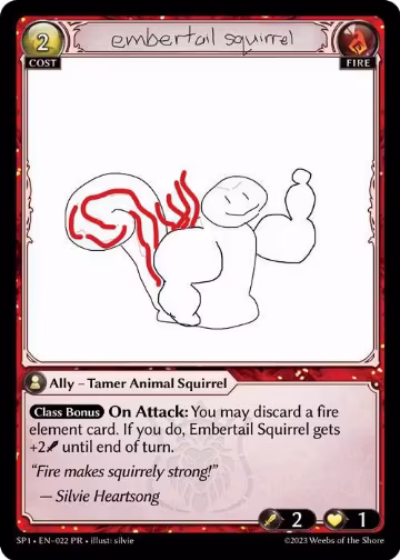 Embertail Squirrel (022), Supporter Pack 1 — Grand Archive card price